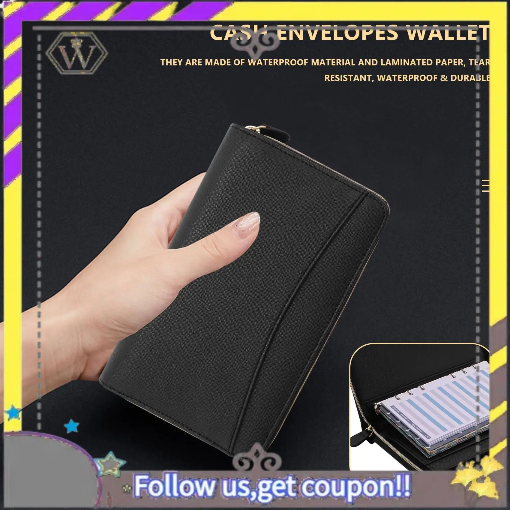 New All-In-One Cash Envelopes Wallet System With 12 Budget Envelopes And 12 Budget Sheets For Financial Planner