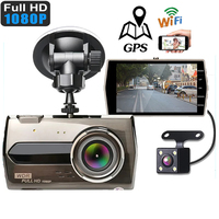 Car DVR WiFi GPS Dash Cam 1080P Full HD Drive Video Recorder Car Accessories Auto Dashcam Front Rear View Car Camera Black Box