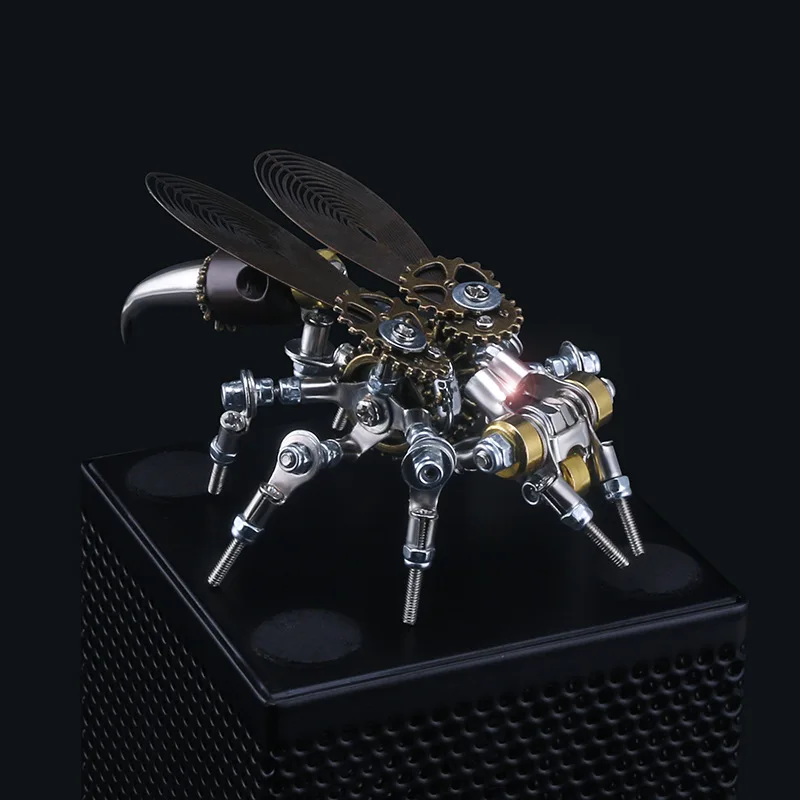 3d puzzle assembly insect wasp model kit machinery children's educational toys dragonfly mecha creative gift  toy office decor