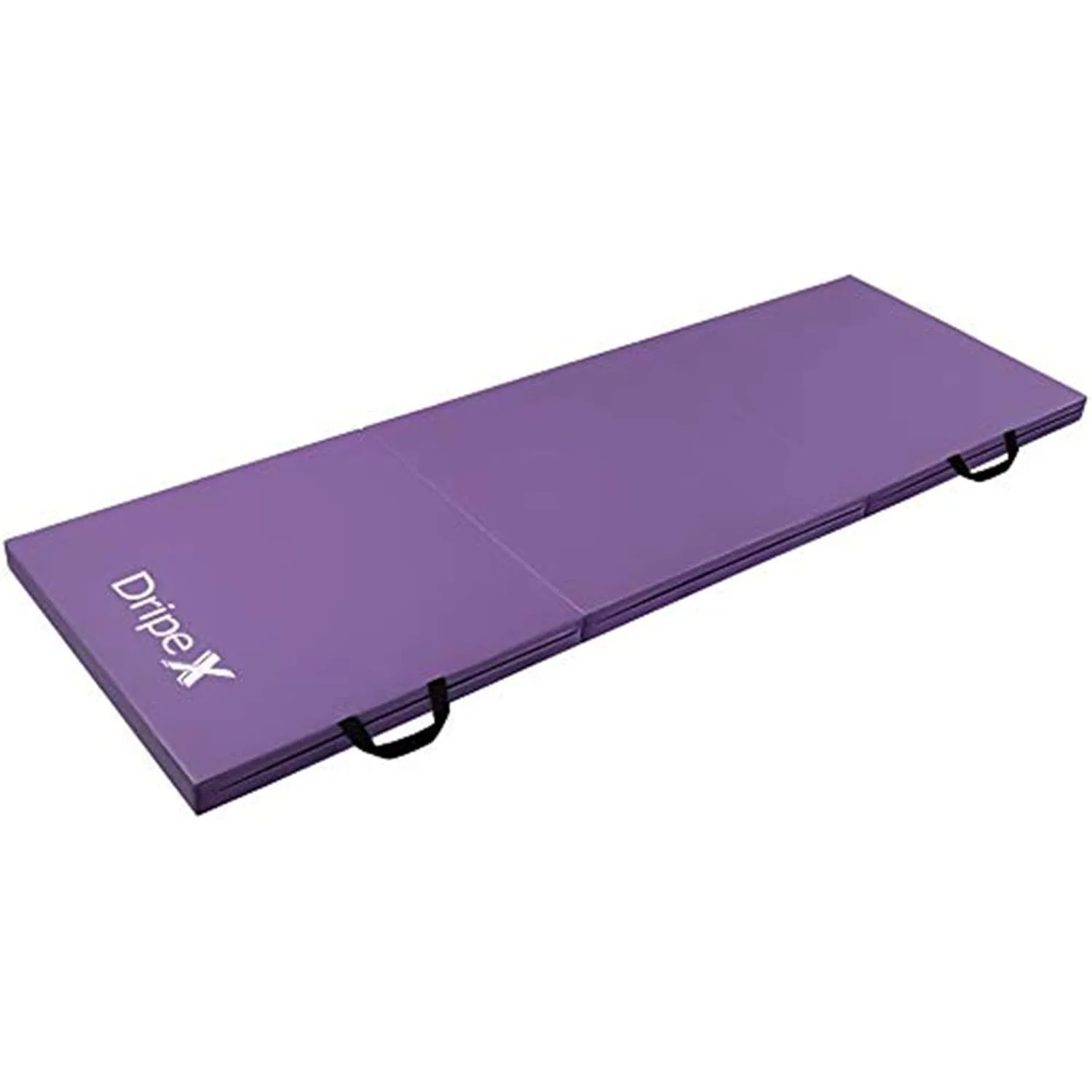 Folding Gymnastics Exercise Mat - Home Gym Mats with Carry Strap 5cm(2’’) Thick Foam Nonslip Soft PU Leather for Yoga