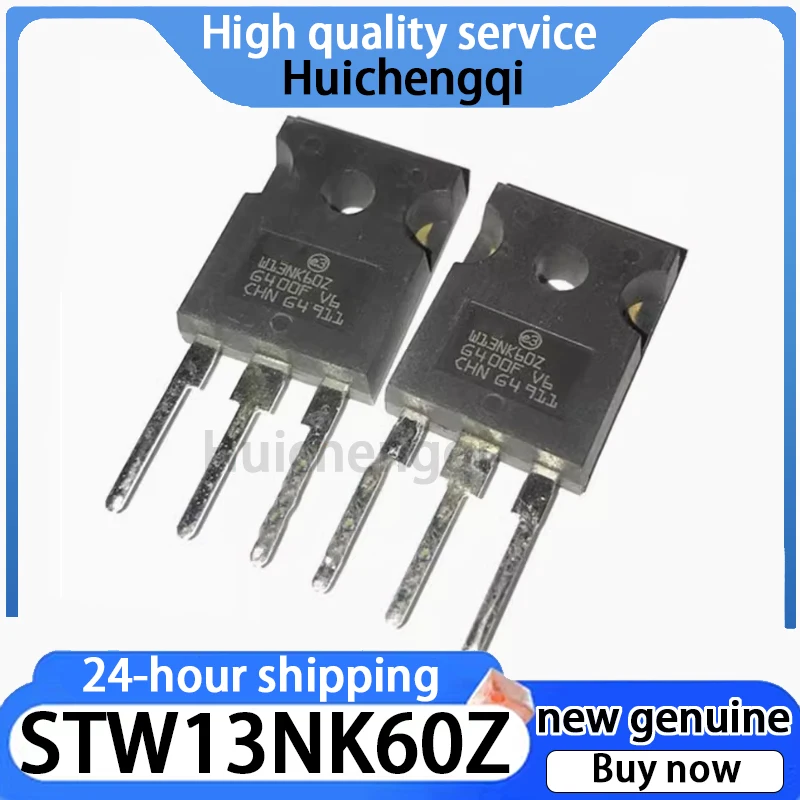 5PCS Original Genuine STW13NK60Z Package TO-247-3 N-channel 600V/13A Field-effect Transistor