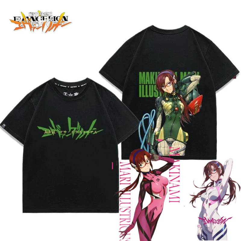

Милая футболка из ЭВА NEON GENESIS EVANGELION с героями мультфильмов, каваи, аниме, летняя футболка с короткими рукавами для мальчиков и девочек, знаменитый подарок