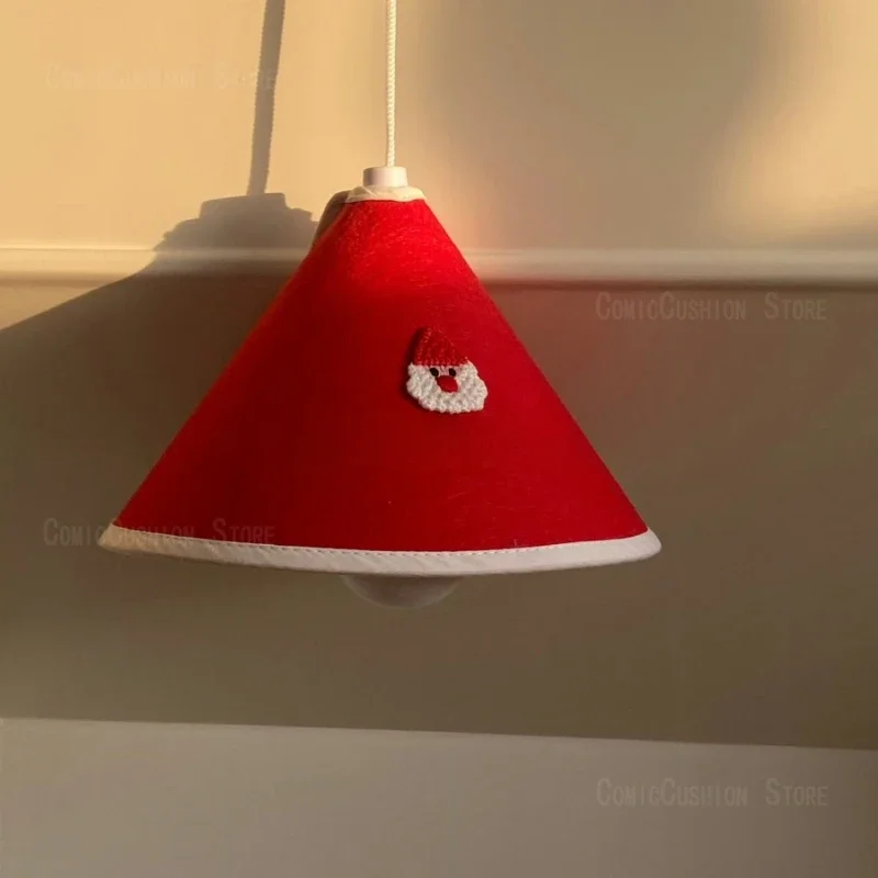 

Christmas lampshade pull line ambient light decoration photo props cute holiday lampshade Santa Claus