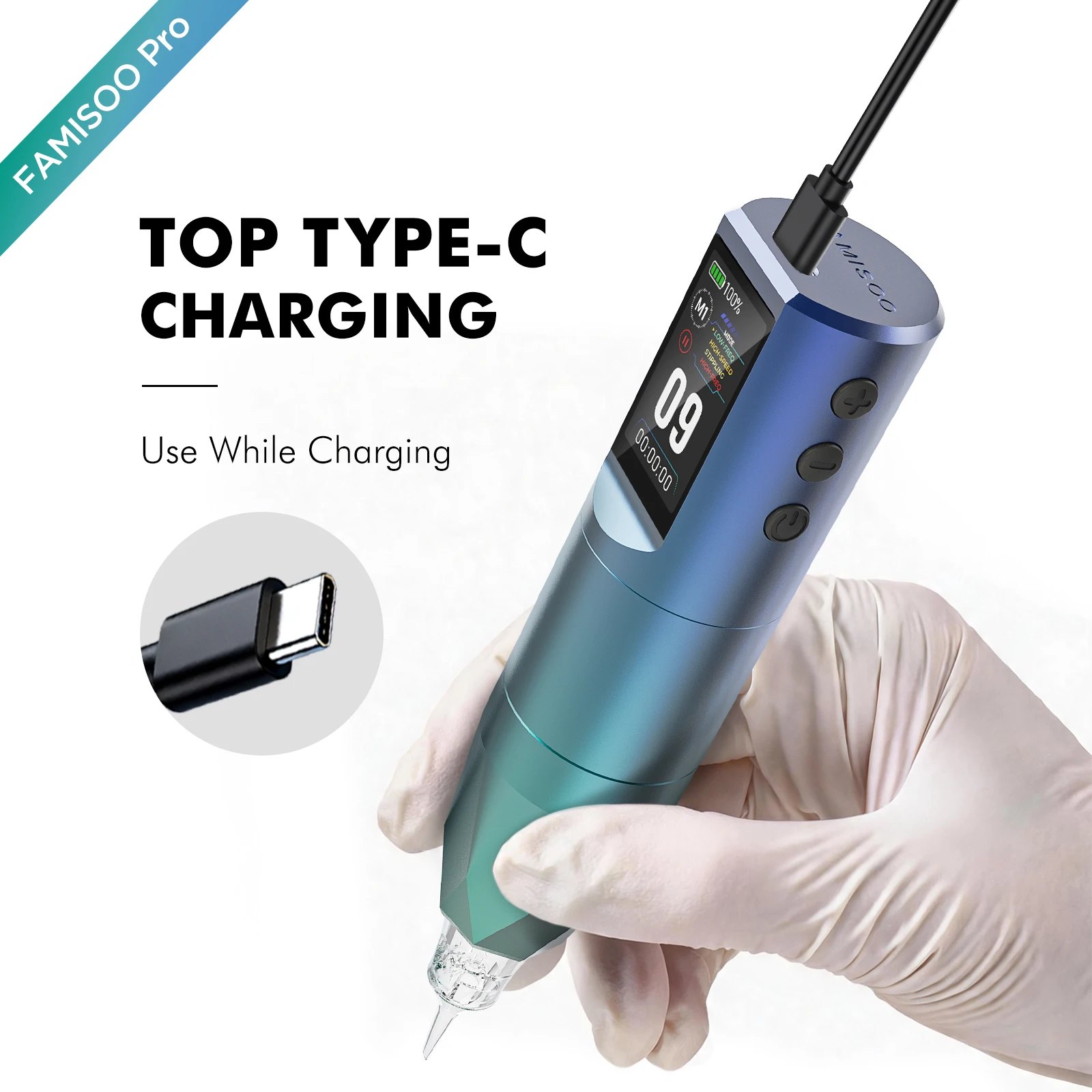 FAMISOO XV611 Wireless PMU Machine Tattoo Pen Machine Microblading Device for Brows Lip Eyeliner SMP Tattoo Linining