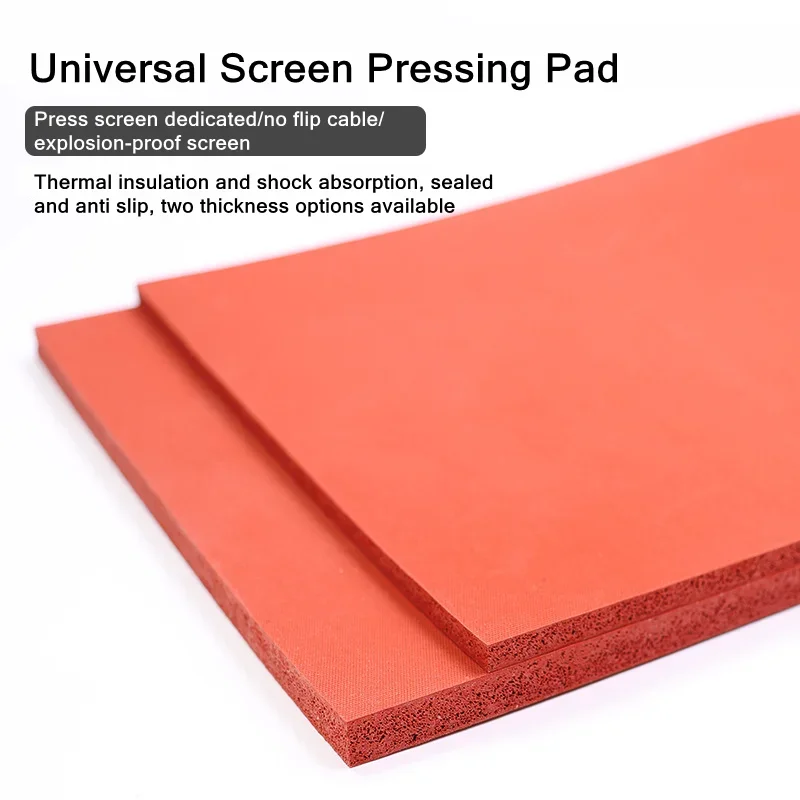

TE-726 Motherboard Repair Pad for Mobile Phone Red Silicone Pad Super Soft Sponge Foam Mat Laminating Machine Pressing Pad