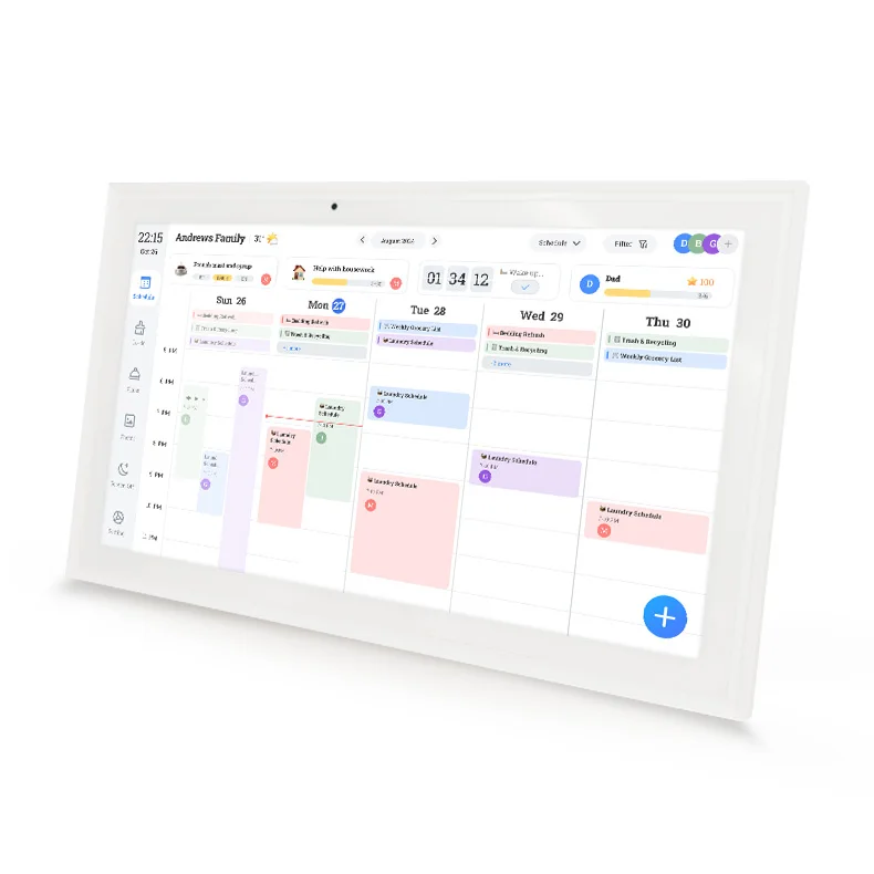 

Smart Digital Calendar WiFi Touch Screen Android 15 Family Organizer Large Display Wall Mount Daily Planner Smart Home Clock MP4