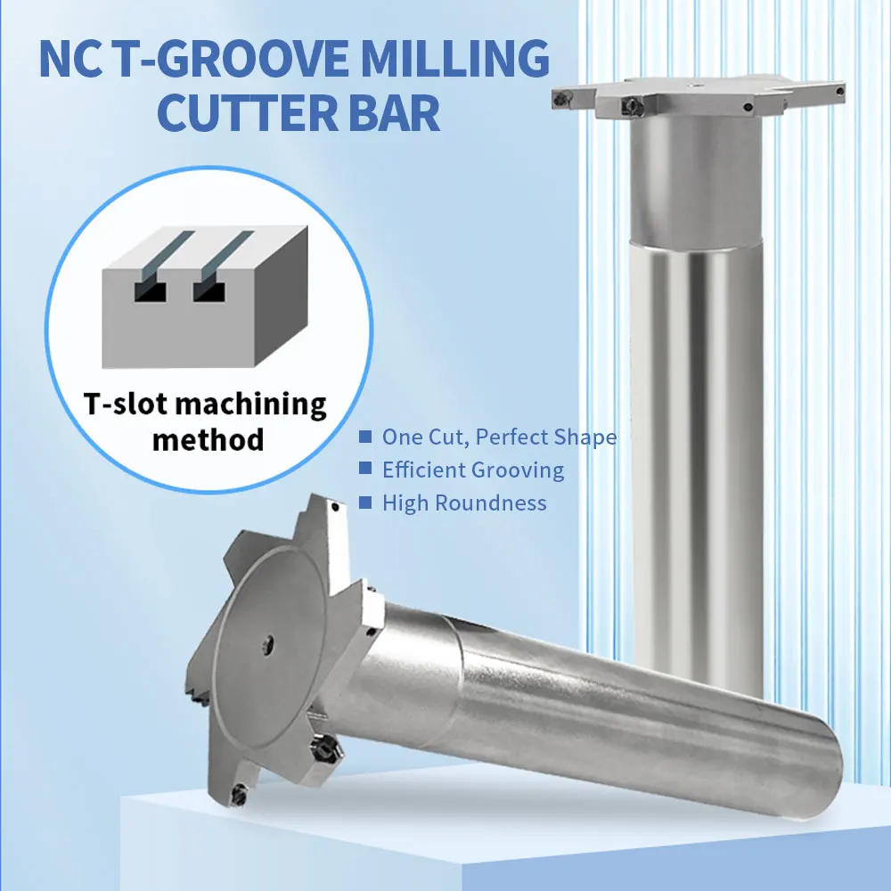 IRON ROOT MTS H08 T-slot end mill holder, CNC grooving tool, 6mm/8mm thickness, three-sided end mill holder, insert MPHT06