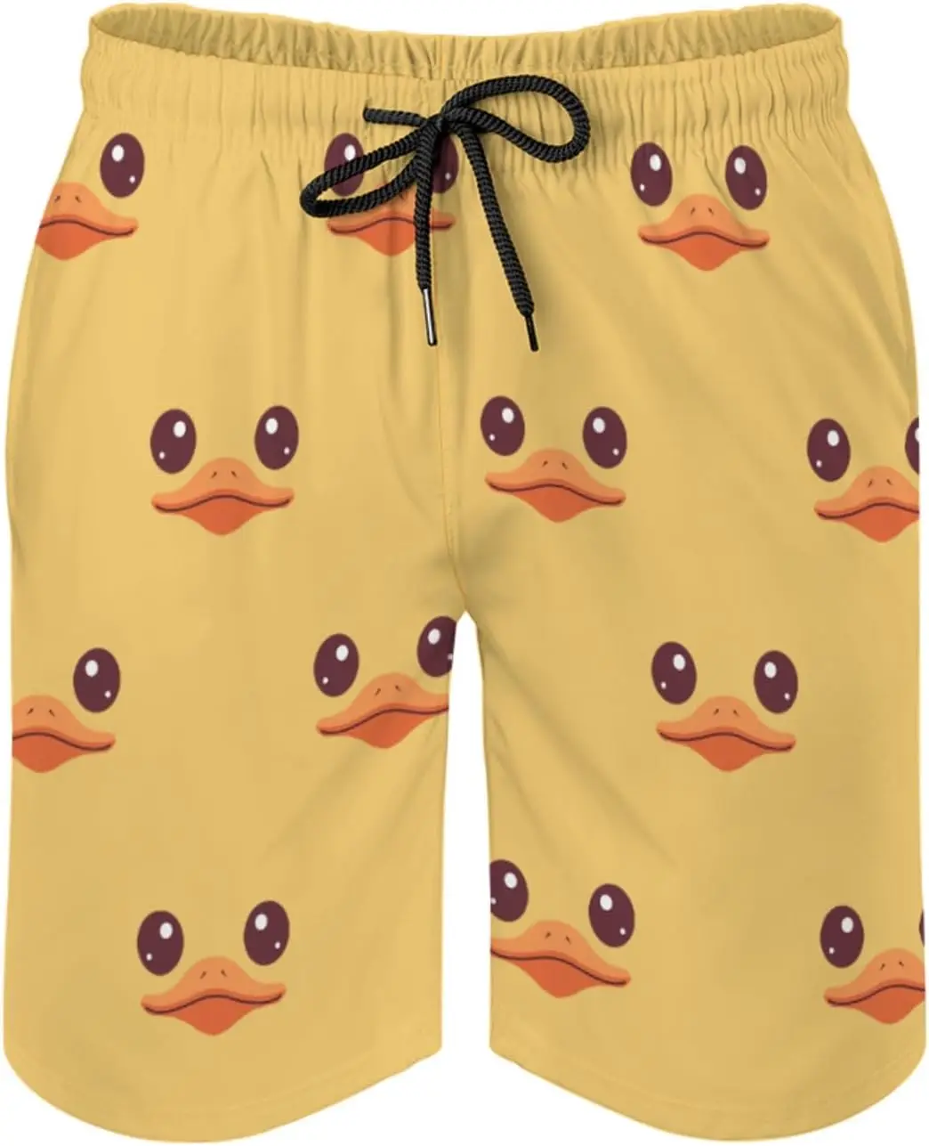 Funny Ducks Men's Swim Trunks Duck Lover Gift Summer Beach Shorts Bathing Pants with Pockets