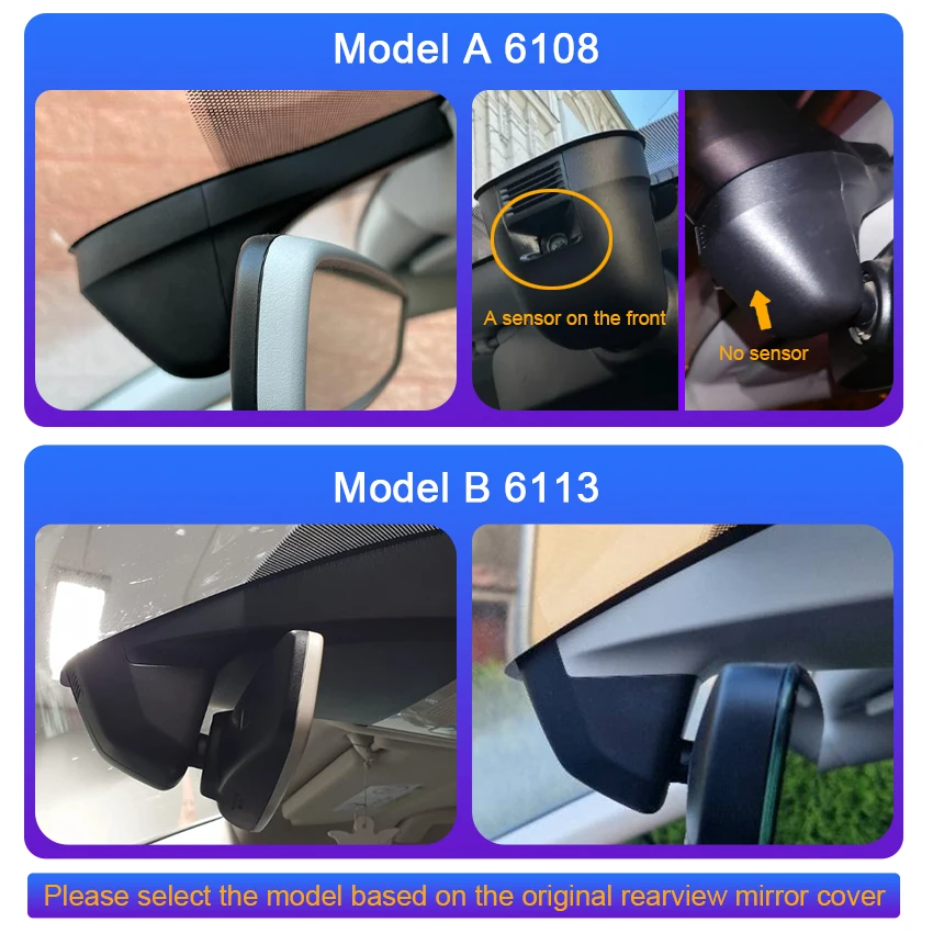 New! Plug and Play Dash Cam For Volkswagen Passat (B8) 2016-2023, OEM Style Car DVR with Built-in WiFi APP Night Vision G-Sensor