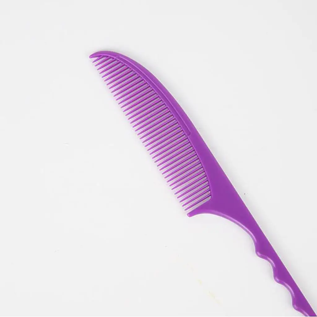 Tail Comb with 360 Pointed Tip Fine Tooth Sectioning Comb Anti Static Lightweight Plastic for Braids and Dye