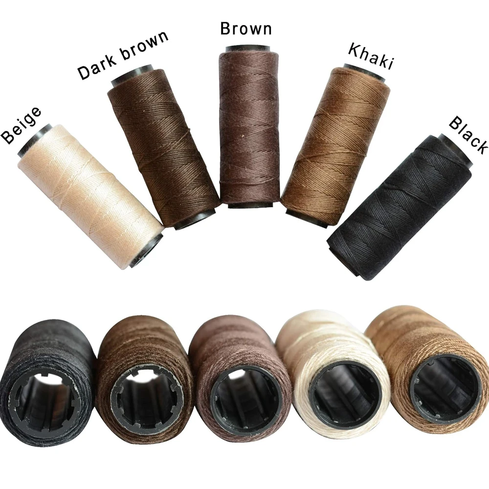 3Rolls/5Rolls Hair Weaving Threads，Using for Hand Sewing Hair Extensions Making Wigs DIY (Black, Brown, Dark Brown,Khaki)