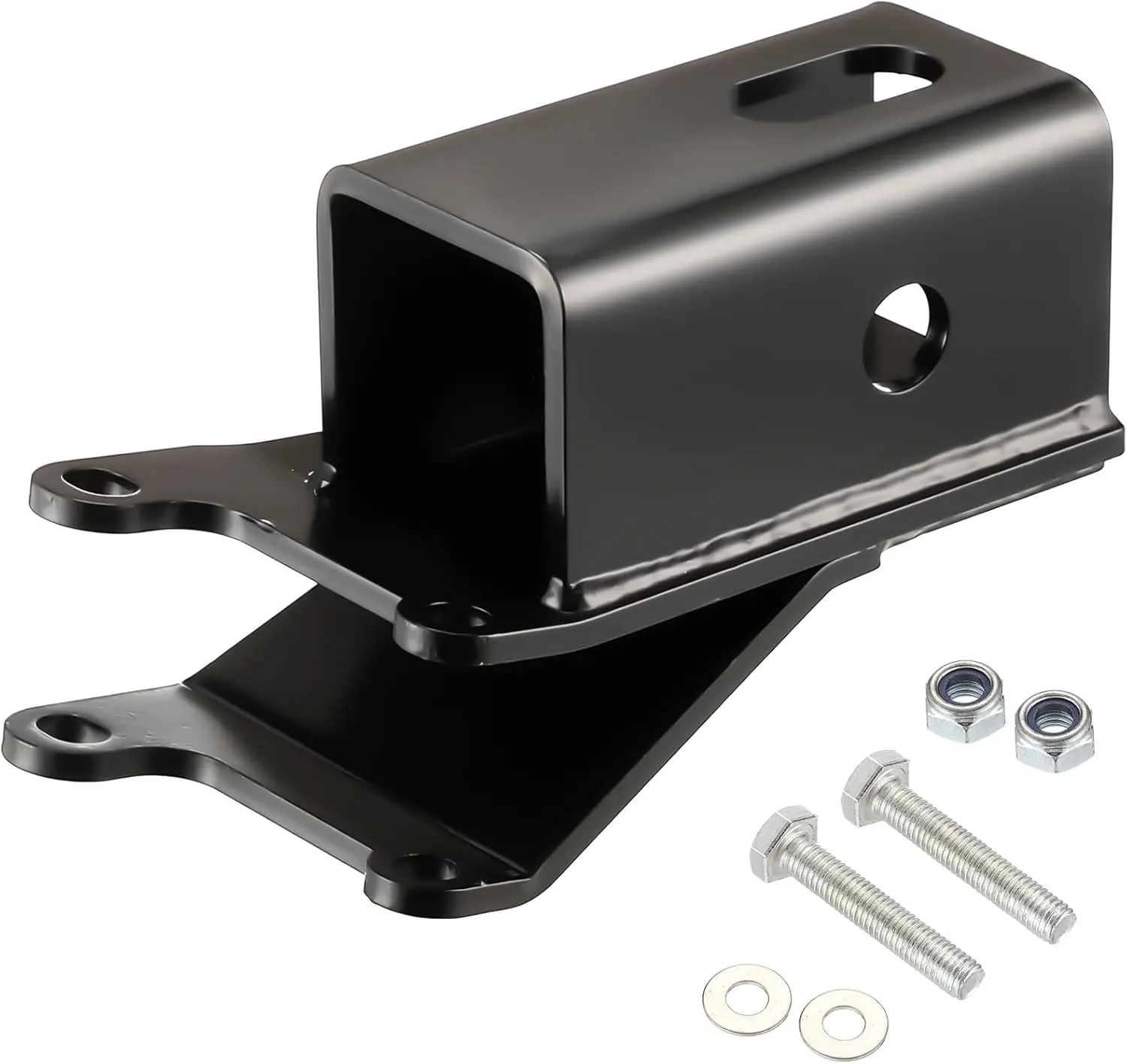 

Задний 2-футовый приемник сцепного устройства для квадроцикла с болтами, шайбами и стопорными гайками — подходит для Honda Rubicon 500 (2001-2014), Rancher 350-520 (2007-2024), Rec