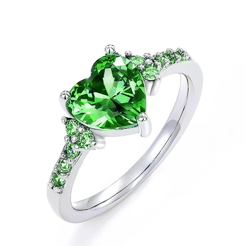 Huitan Lila Herz-Zirkonia-Ringe für Frauen, einzigartige Hochzeit, Verlobung, Accessoires, ausgefallene Dame, Geschenk, romantischer, trendiger Schmuck – Detail 14