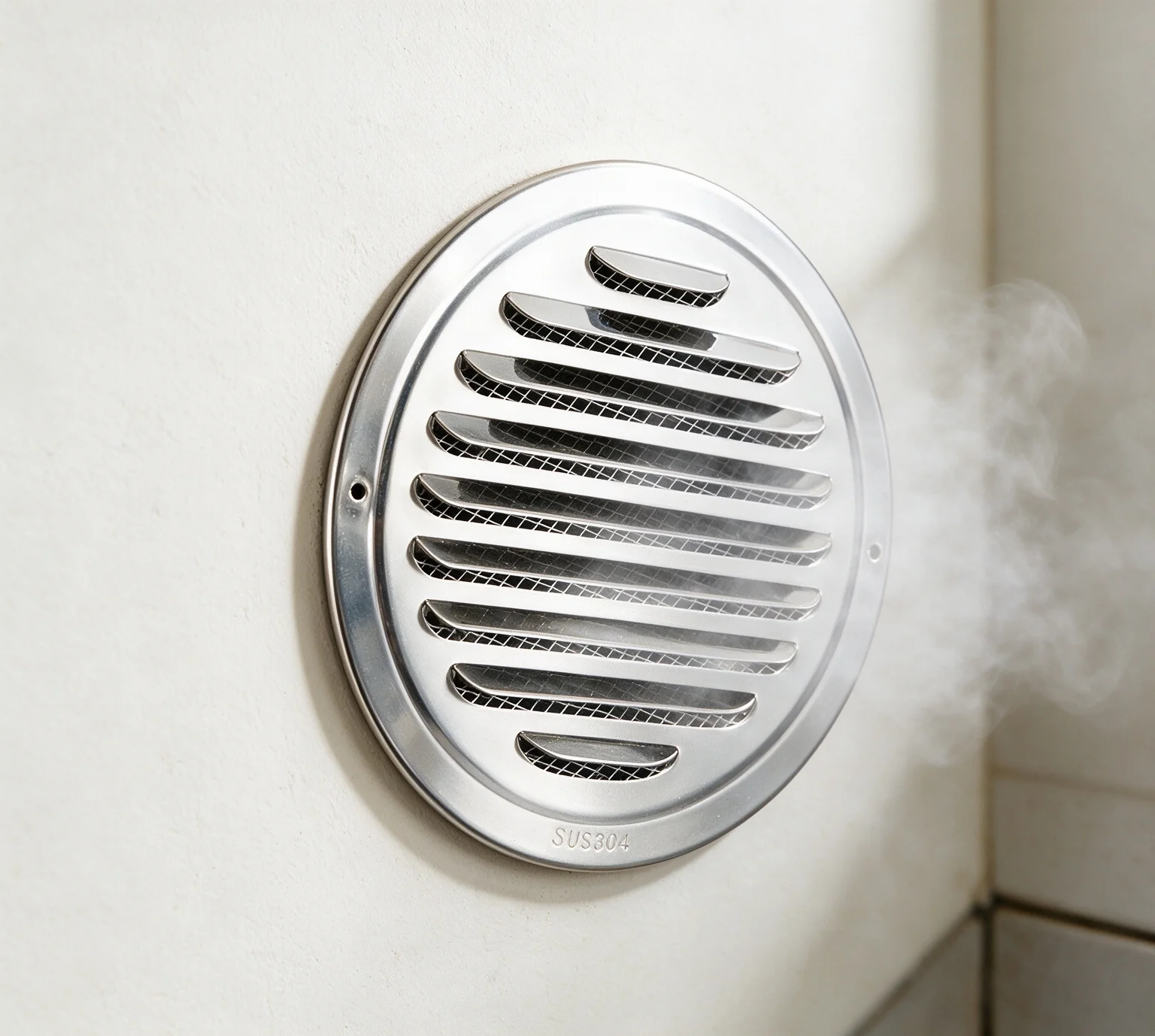 Round Duct Air Vent Cap Stainless Steel External Wall Vent Grille 70-200mm Air Ventilation Cover Vent Hole Cover for Home Ventil