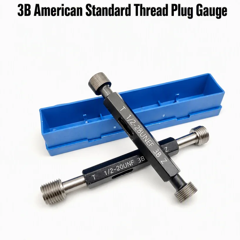 1PCS Thread Plug Gauge 3B Steel Thread Gauge American Standard Fine UNC UNF UNS 0-80 1-64 8-32 10-24 1/4-20 1/4-28Measure Tool
