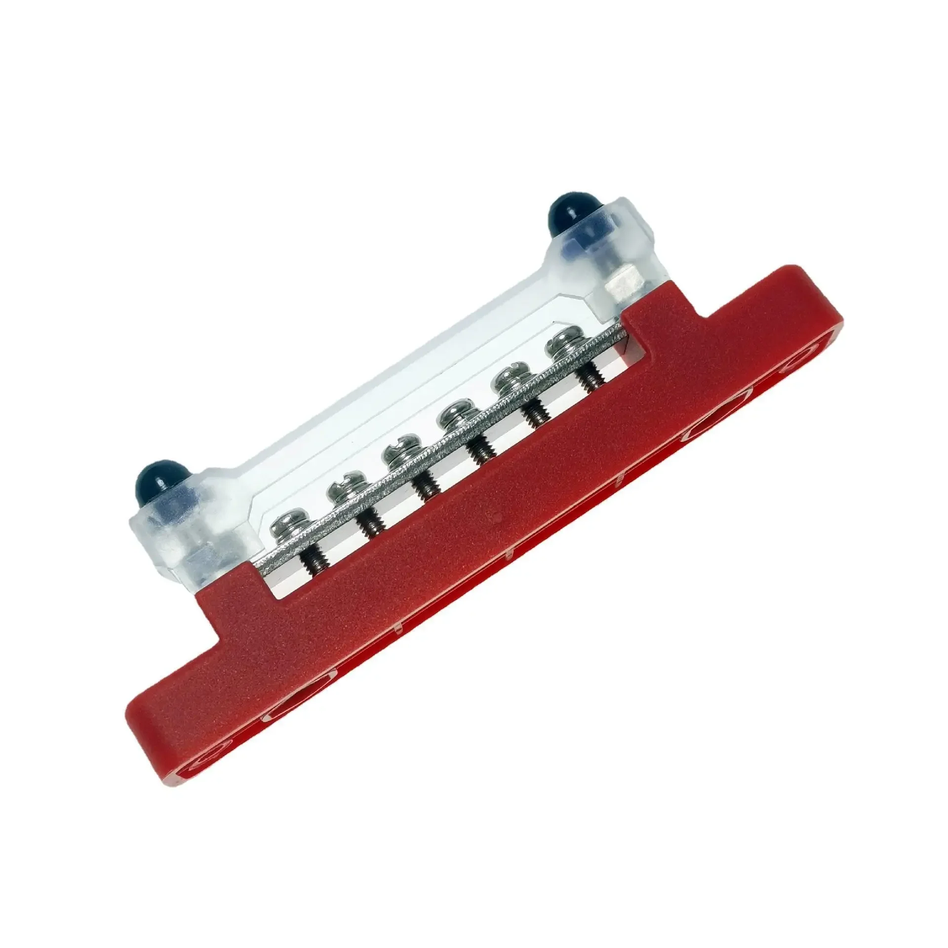 Busbar Single Row Straight Row Block With Cover 8 Way 2+6 M6 Current 250A For Rv Yacht