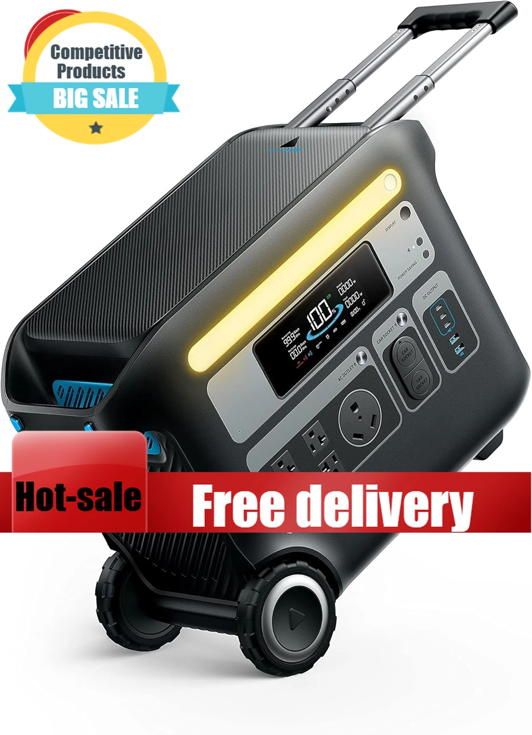 

Home Backup-F2000 Portable Power Station, PowerHouse 767, 2400W Solar Generator, GaNPrime Battery Generators For Home Use