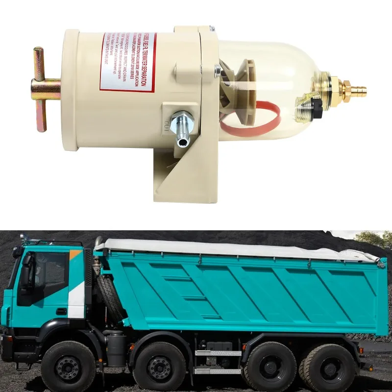 

【Professional Grade】TX 60Gal/H Diesel Fuel Water Separator Filter Aluminum Alloy Oil Water Separator 500FG/FH for Truck Boat