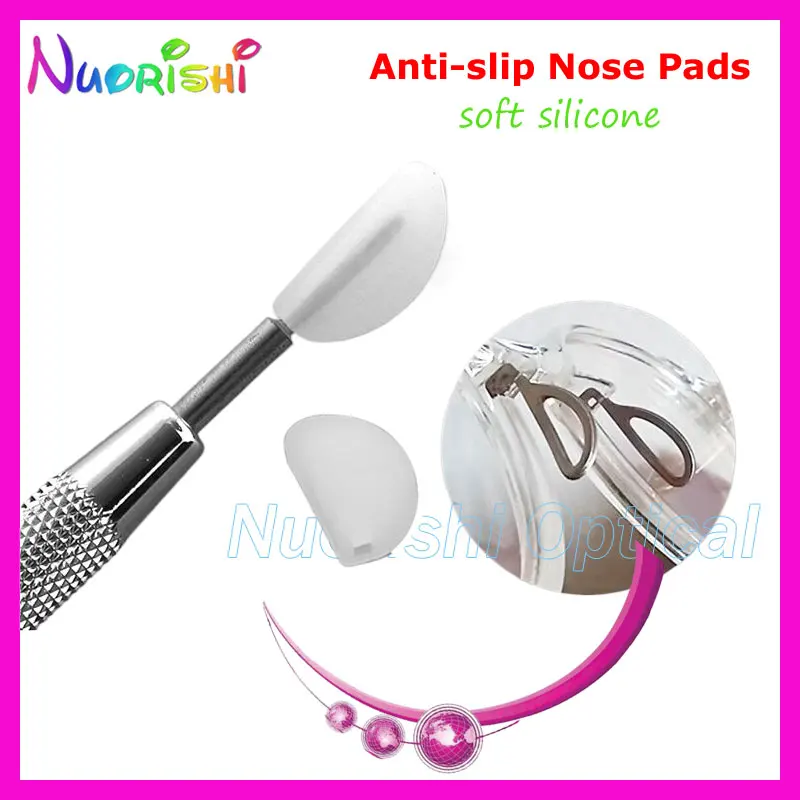 

20 pairs T2360 Anti-slip Soft Silicone Semilunar Shape Sleeve Type Nose Pads of Glasses Accessories Free Shipping