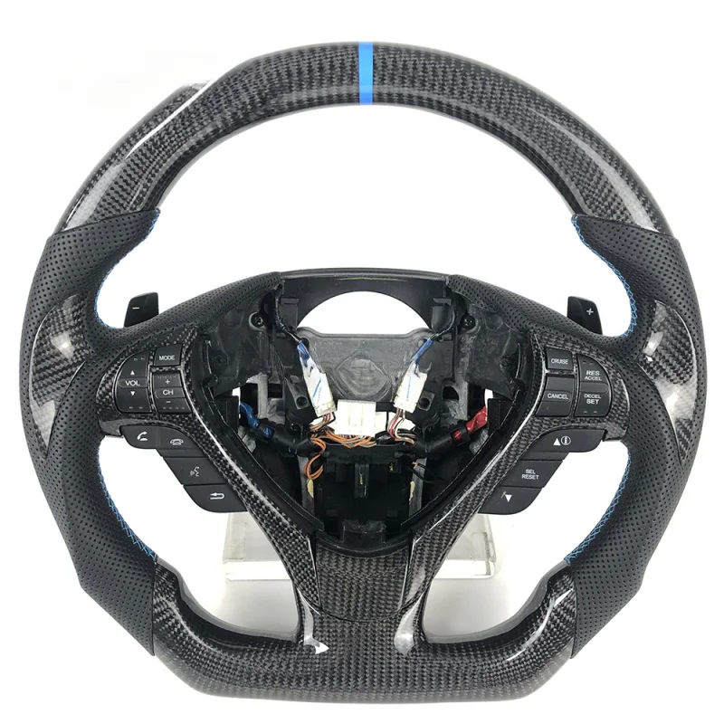 

For Acura Customized Multi-Functional Perforated Leather Carbon Fiber Steering Wheel | Automotive Interior Accessory