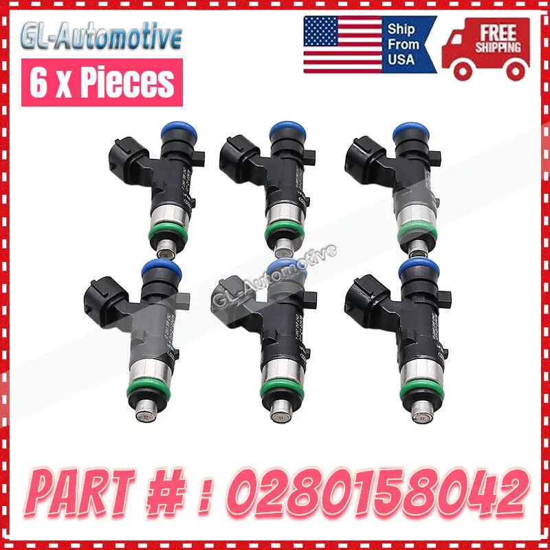 

OEM Set of 6 Fuel Injectors for Nissan Murano 350Z Infiniti G35 FX35 M35 3.5L