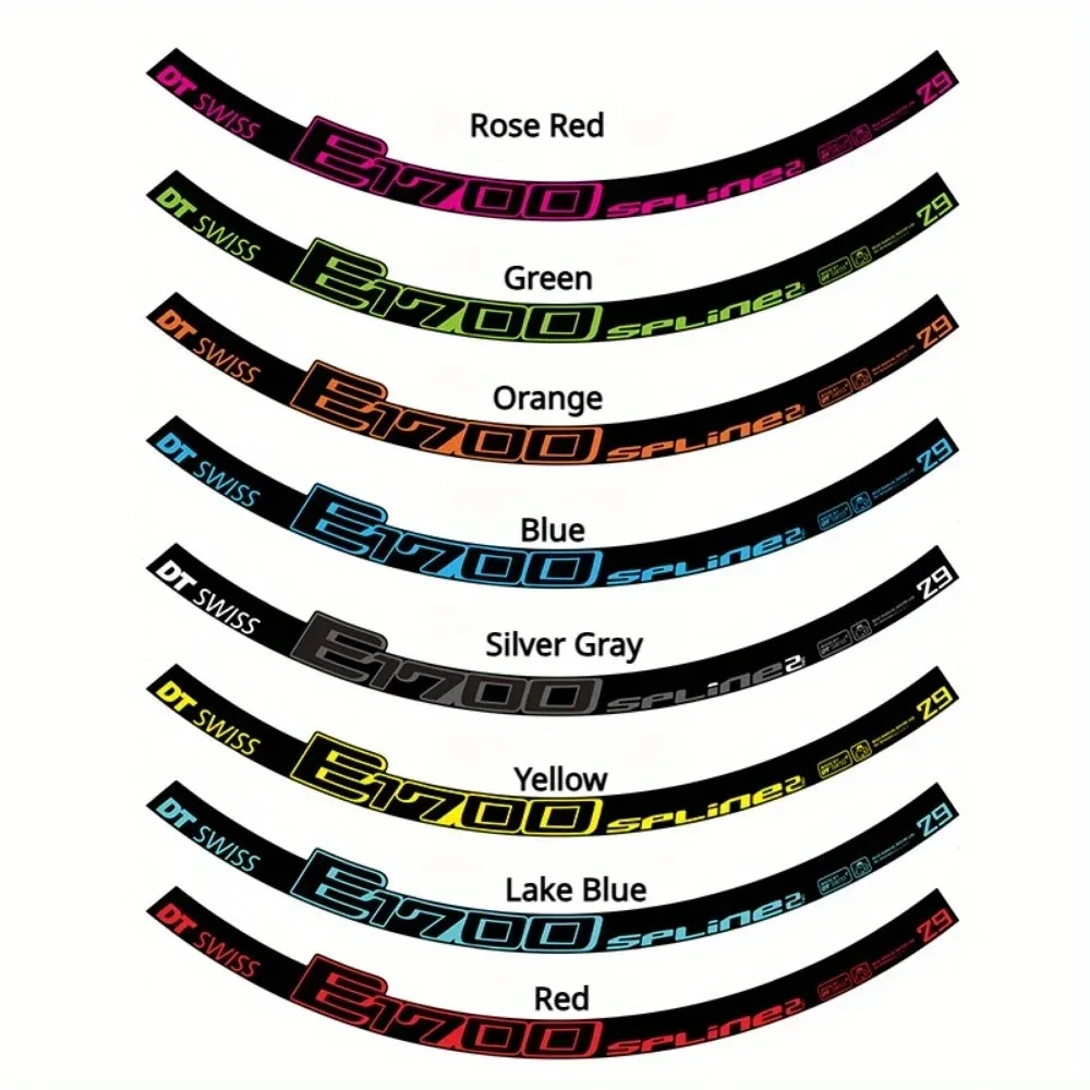 9 Pçs/set de adesivo de grupo de roda de mountain bike DTswiss E1700 spline, incluindo grupo de roda de bicicleta DT e adesivo AM de aro.