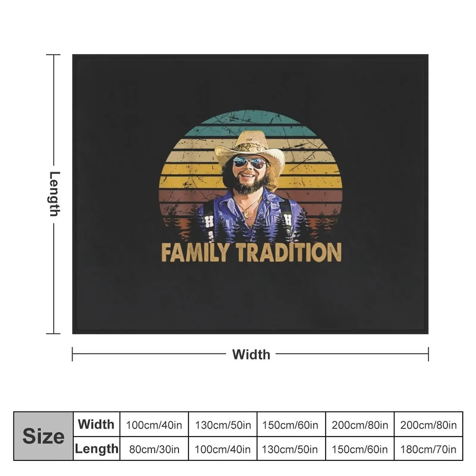 Vintage Hank Arts Williams Country Music Outfits Family Traditions Throw Blanket valentine gift ideas Blankets For Baby Blankets