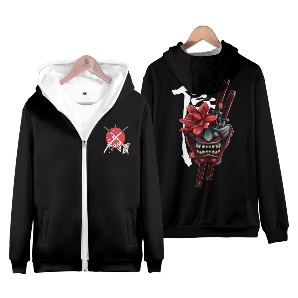 Anime japonês espada demônio moletom manga longa jaqueta das mulheres dos homens outono inverno harajuku uniforme casaco de lã jaquetas hoodies