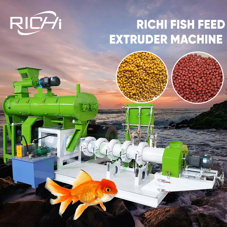 ATV&UTVRICHI Floating Fish Feed Food Pelletizing Machine - Free Customized Floating Fish Feed Pellet Machine One Ton an Hour