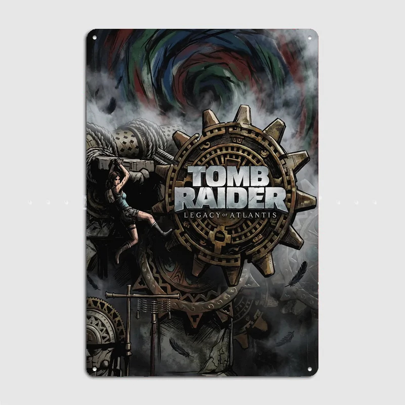 Tomb Raider Legacy of Atlantis Travel Poster Metal Sign Life Wall Custom Bedroom Indoor Home Wall Decor Posters Room Decoration