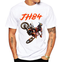 Jeffrey Herlings 84 Motorbike Trick Racing Riding T-Shirt Men Short Sleeve Boy Adventure Sport Casual White Tops Motorcycle Tees