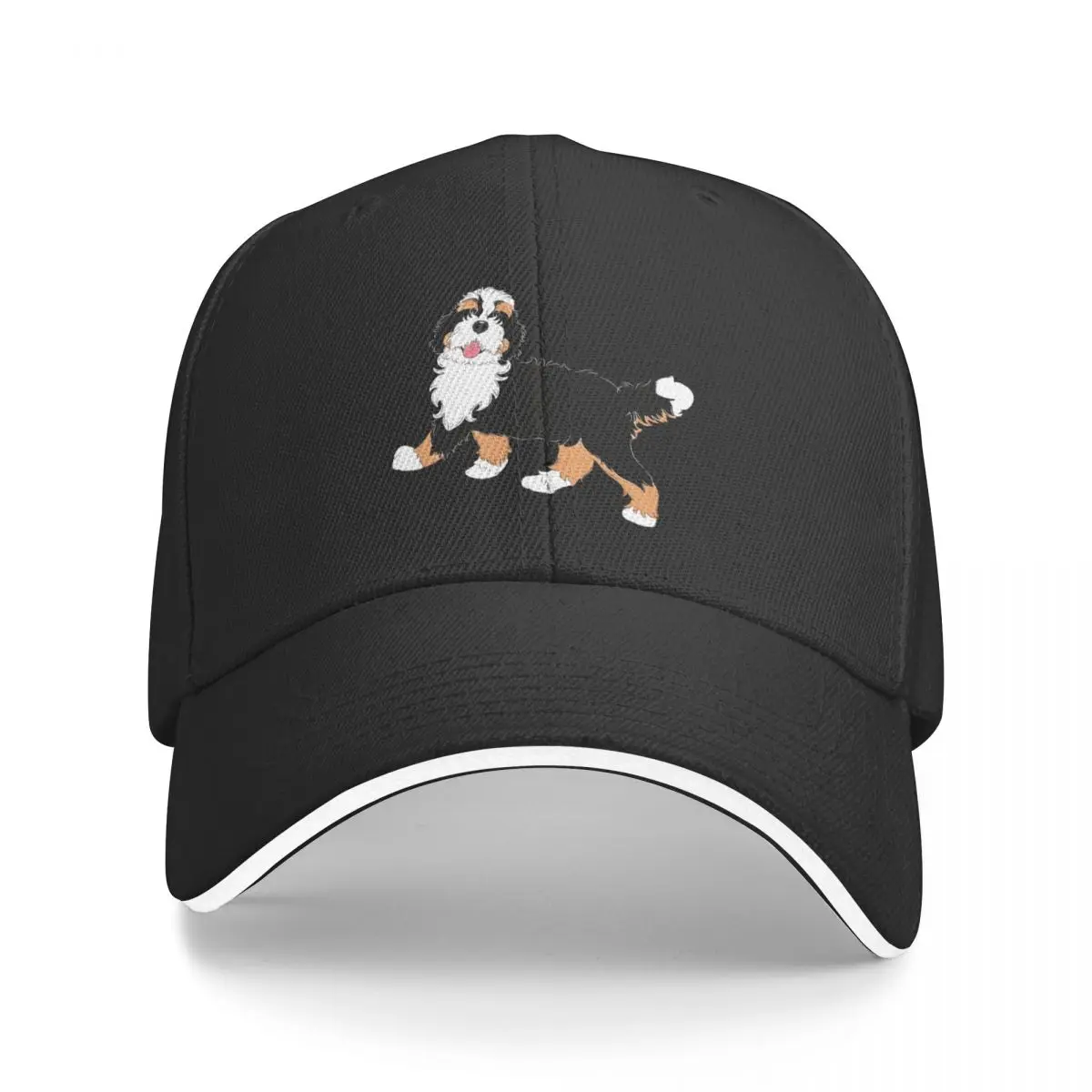 Tri Color Bernedoodle Baseball Cap Bobble Hat hard hat Brand Man cap Caps For Men Women's