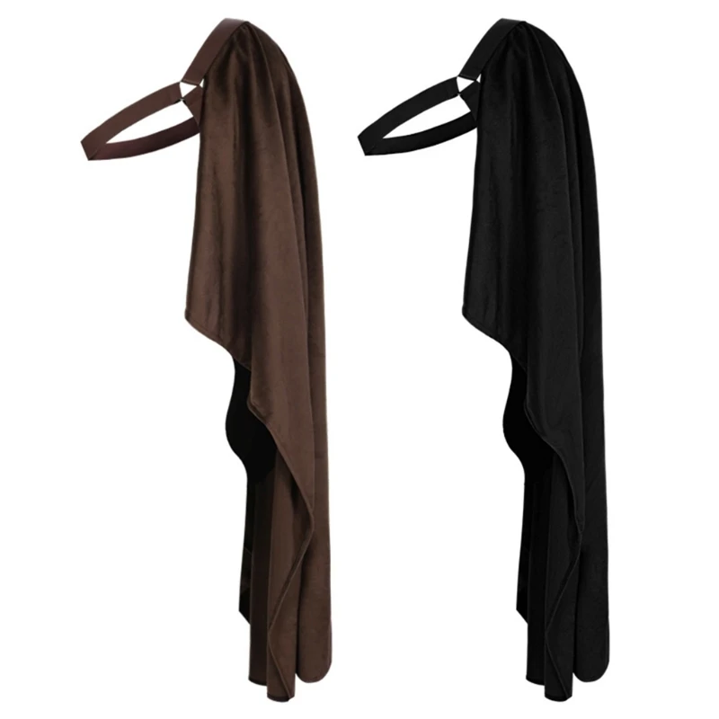 

Medieval Shawl Medieval Men Half Shoulder Cape, Halloween Medieval Half Shoulder Cloak With Adjustable Buckle Belt DXAA