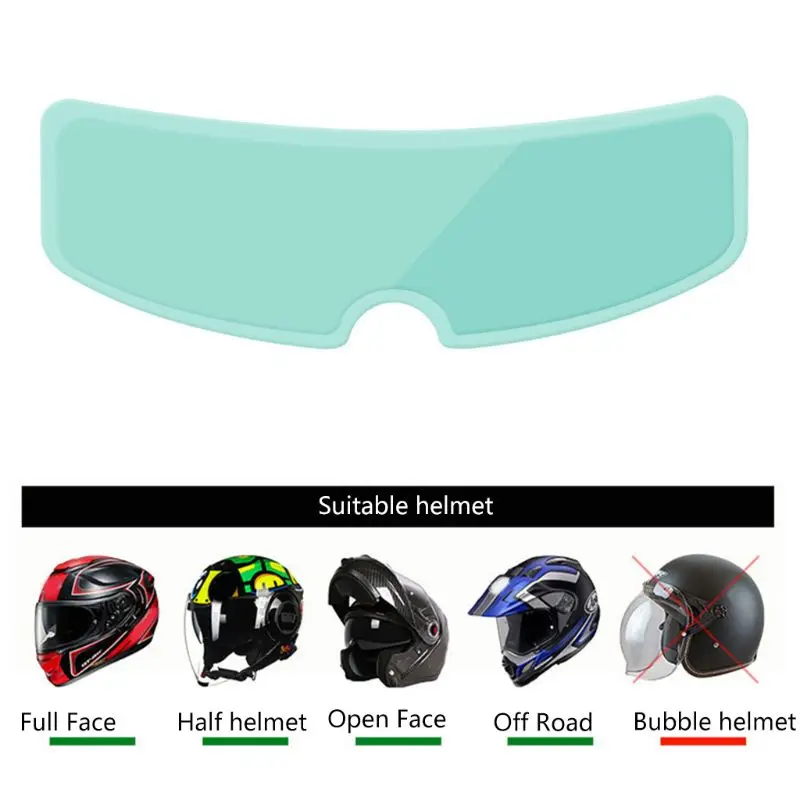 Película anti-chuva para capacete Y1UB, adesivo resistente à neblina para lentes capacete motocicleta