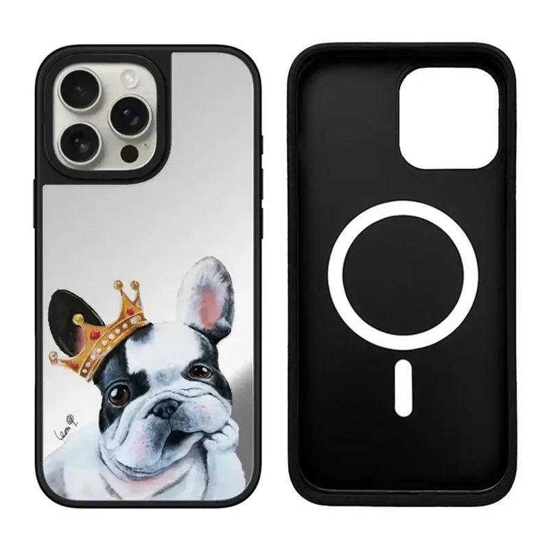 

Cute Animals iPhone 11 12 13 14 15 16 Pro Max Mirror Surface MagSafe Case Cover Shell