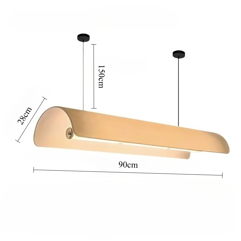 Noordse Wabi Sabi Stoffen Hanglamp LED Eettafel Lineaire Hanglamp Voor Woonkamer Bar Restaurant Moderne Lange Hanglamp