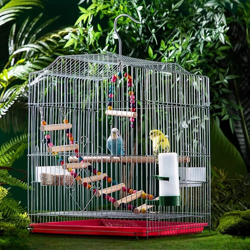 

Bird Cage Metal Parrot Bag Cages Stainless Steel Chinchilla Hamster Feeder Transport House Birds Outdoor Gaiola Large Transfer