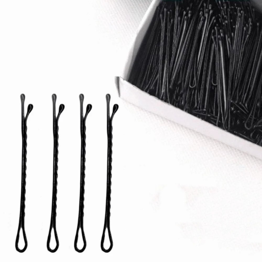 Fashion 500g Black Hair Clips Invisible Wavy U-Shaped Bobby Pin Thickened Metal Black Wave Barrettes Bridal