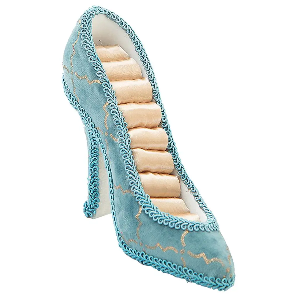 

Подставка для ювелирных изделий из смолы, подставка для хранения ювелирных изделий в форме обуви на высоком каблуке, подставка-держатель для кольца на палец в винтажном стиле