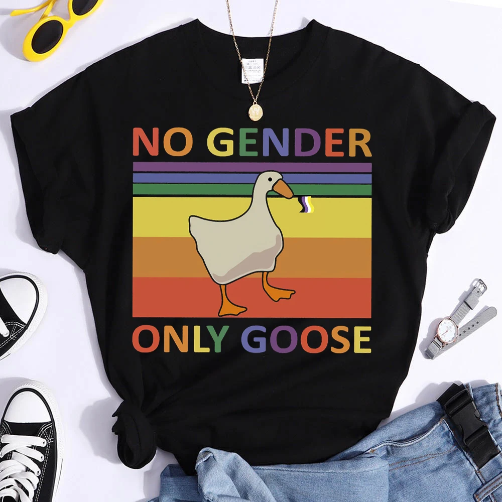 Lgbt NO GENDER ONLY GOOSE Tshirt Unisex Lgbt Shirt Pride Tee Gay Pride T Shirt Lesbian Tops Ally Clothes Rainbow Shirt Clothes