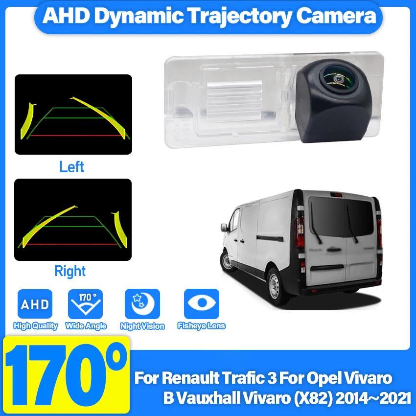 

Камера заднего вида AHD HD с углом обзора 170 градусов и ночным видением для Renault Trafic 3, Opel Vivaro B, Vauxhall Vivaro (X82)
