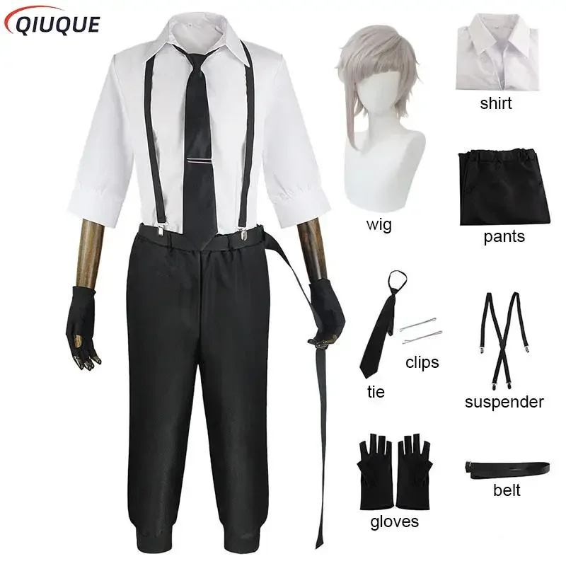 Atsushi Nakajima Cosplay Peruca Fantasias, Roupa Anime, Panos Unisex, Uniforme