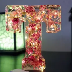 Dry Flower Letter Lamp Luminous Alphabet LED Light Decororation Night Light for Home Wedding Birthday Christmas Party Decoration