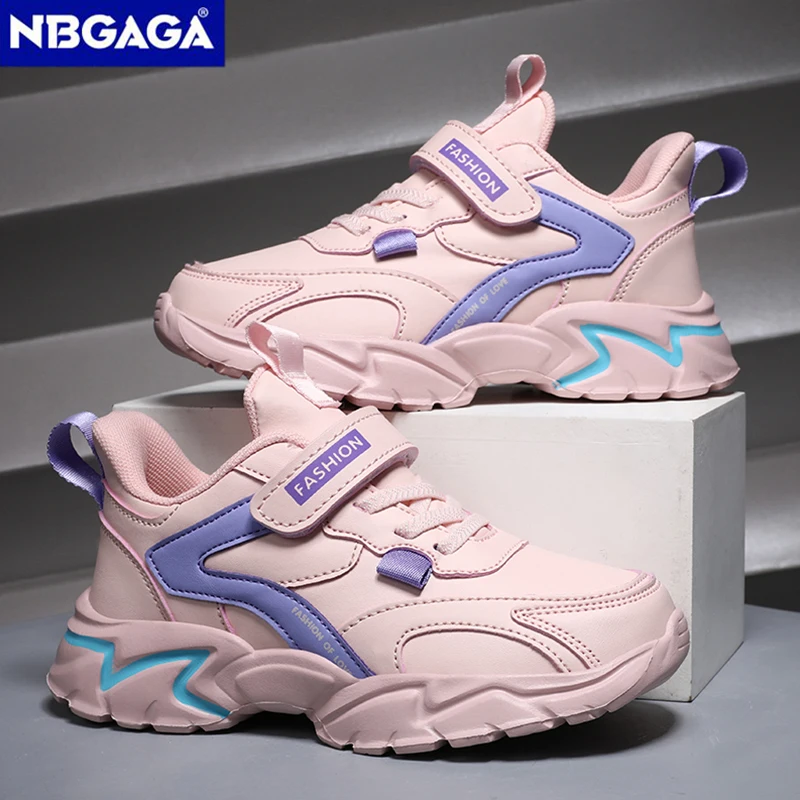 

Розовая детская школьная повседневная обувь для девочек, дышащие сетчатые уличные кроссовки для бега, студенческая обувь для мальчиков, Нескользящая прогулочная обувь
