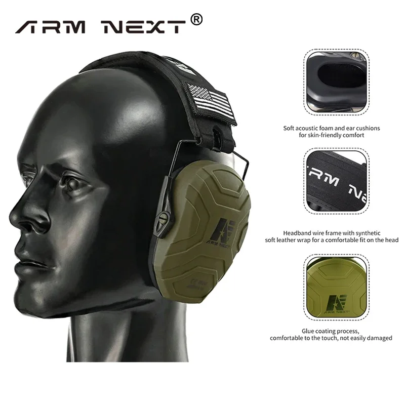 V40 Shooting Ear Muffs, NRR 26dB, Passive Noise Reduction, Foldable Hunting Ear Protection for Shooting Range Sports
