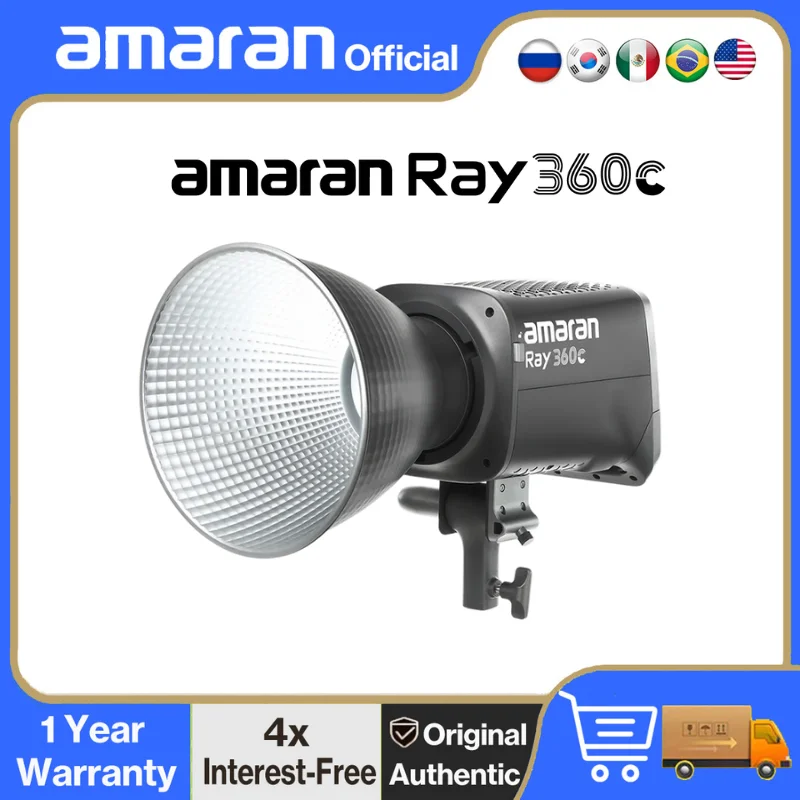 【НОВИНКА】amaran Ray 360c 2,300K - 10 000K 360W Полноцветный светильник Bowens Mount COB для записи видео через Aputure 【НОВИНКА】amaran Ray 360c 2,300K - 10 000K 360W Полноцветный светильник Bowens Mount COB для записи видео через Aputure