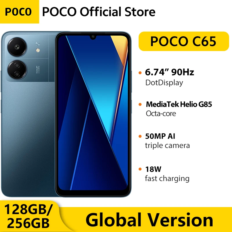 Global Version POCO C65 6GB 128GB/8GB 256GB NFC MediaTek Helio G85 6.74