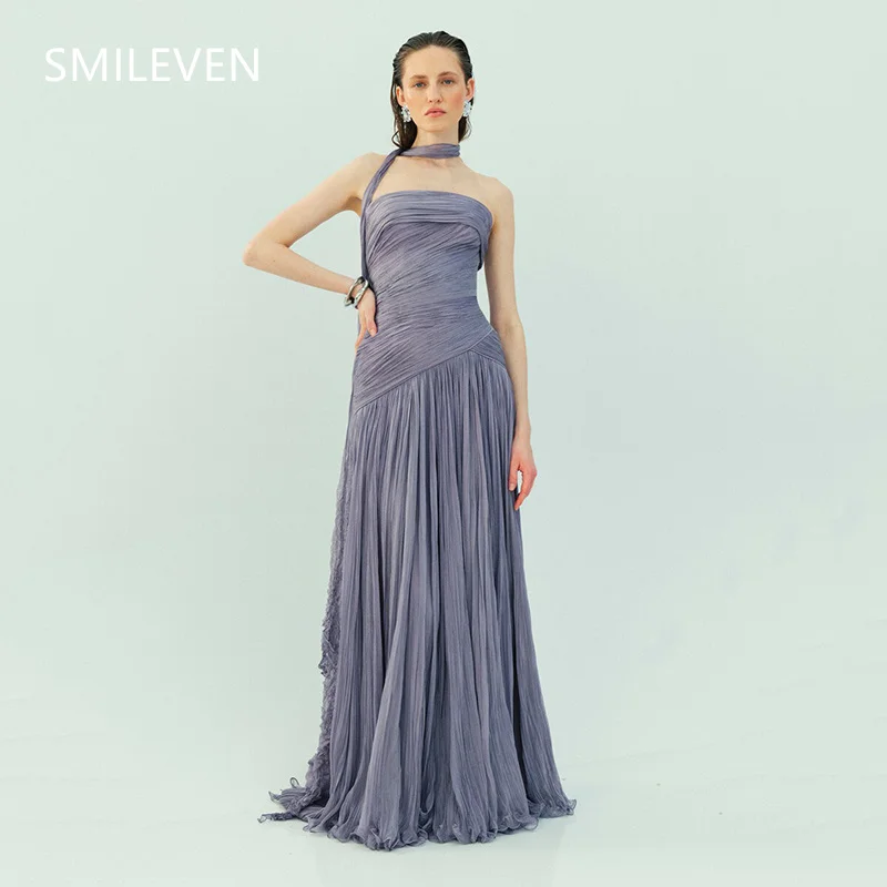

Smileven A-line Prom Dress فساتين س Saudi Arabia Sleeveless Luxury Evening Gown Formal Occasion Dress Customized 2025