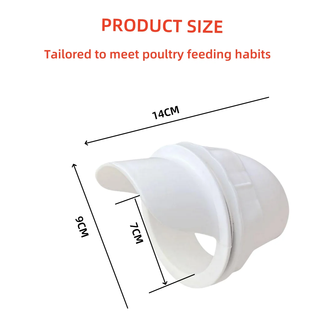 Chicken Gravity Feeder Poultry Feeding Supplies DIY  Rainproof Feeder Port Kit For Bucket Tank Barrels Bins Gravity Feed Kit