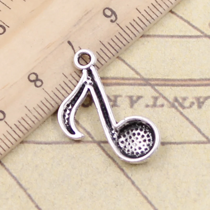 10pcs Charms Musical Note 22x17mm Tibetan Silver Color Pendants Antique Jewelry Making DIY Handmade Craft